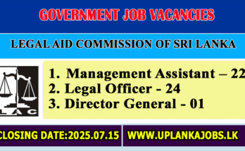Legal Aid Commission of Sri Lanka Vacancies 2025