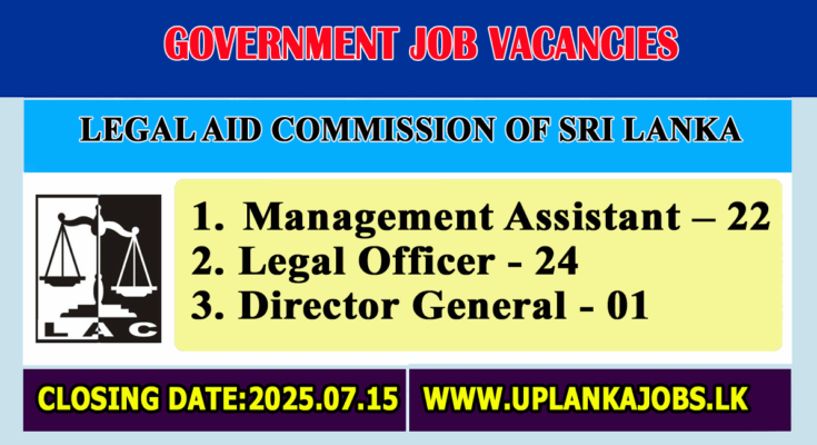 Legal Aid Commission of Sri Lanka Vacancies 2025