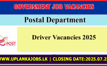 Postal Department Driver Vacancies 2025