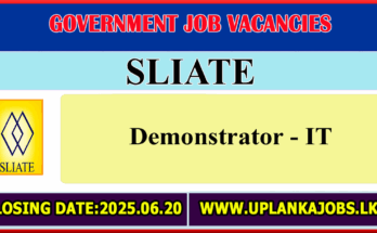 SLIATE Demonstration Vacancies 2025