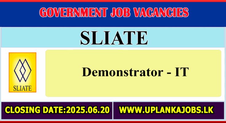 SLIATE Demonstration Vacancies 2025