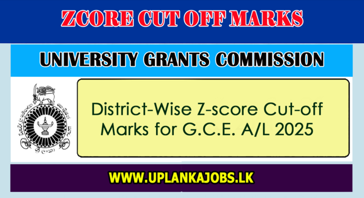 District-Wise Z-score Cut-off Marks AL 2025