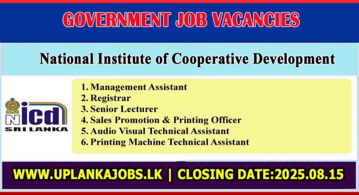 National Institute of Cooperative Development Vacancies 2025