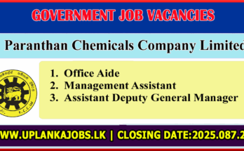 Paranthan Chemicals Company Limited Vacancies 2025