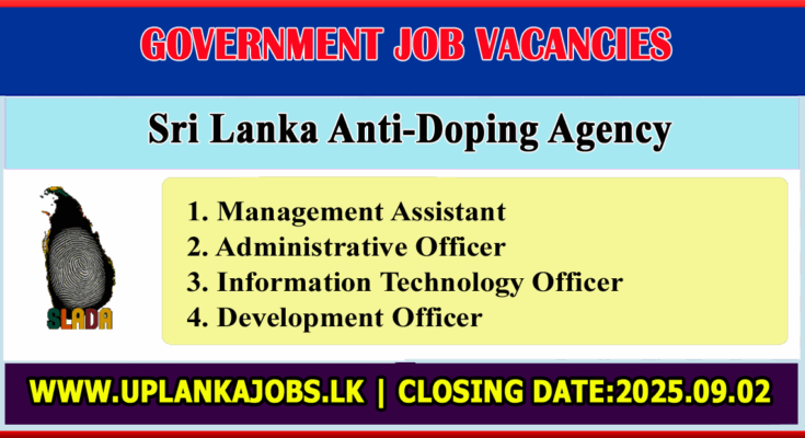 Sri Lanka Anti-Doping Agency Vacancies 2025