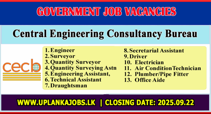 Central Engineering Consultancy Bureau Vacancies 2025