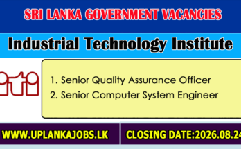 Industrial Technology Institute Vacancies 2026