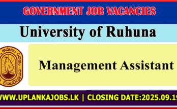 Management Assistant - University of Ruhuna