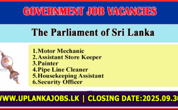 Parliament Job Vacancies 2025