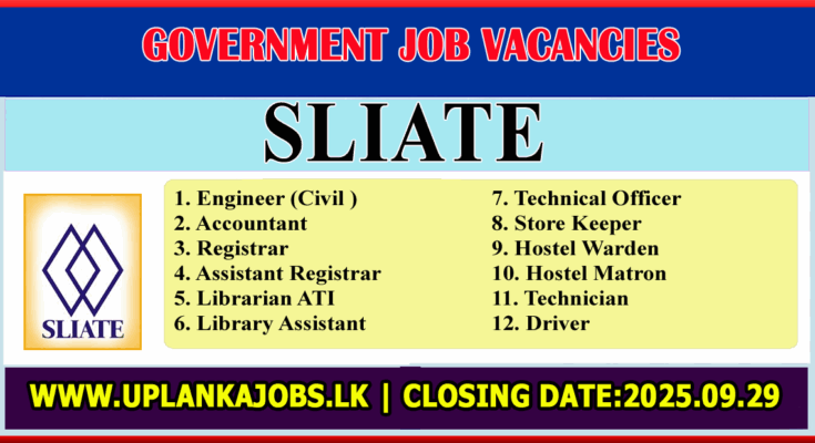 SLIATE Job Vacancies 2025
