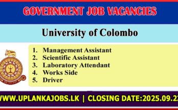 University of Colombo Vacancies 2025