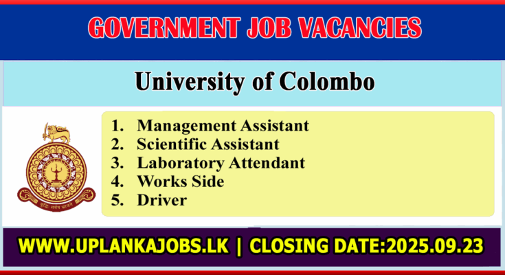 University of Colombo Vacancies 2025