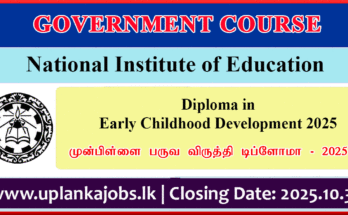 NIE Diploma in Early Childhood Development 2025