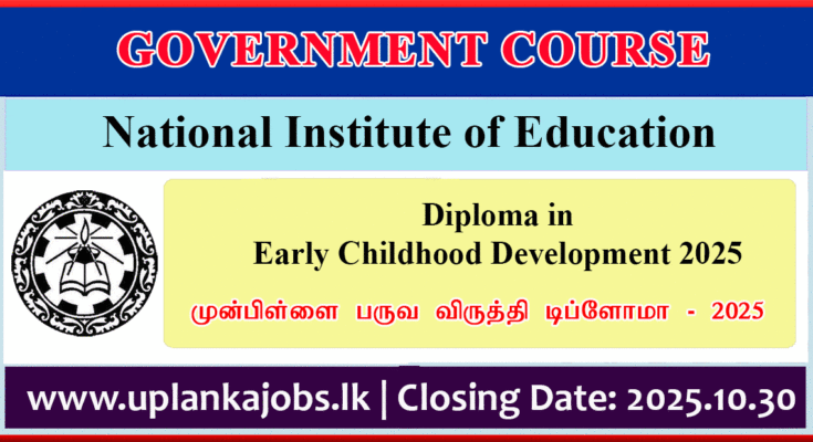 NIE Diploma in Early Childhood Development 2025