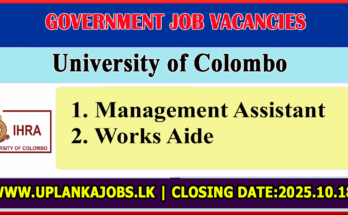 University of Colombo Ihra Vacancies 2025