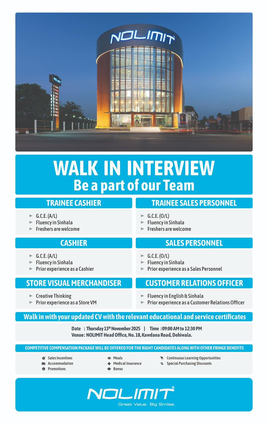 NOLIMIT Vacancies 2026