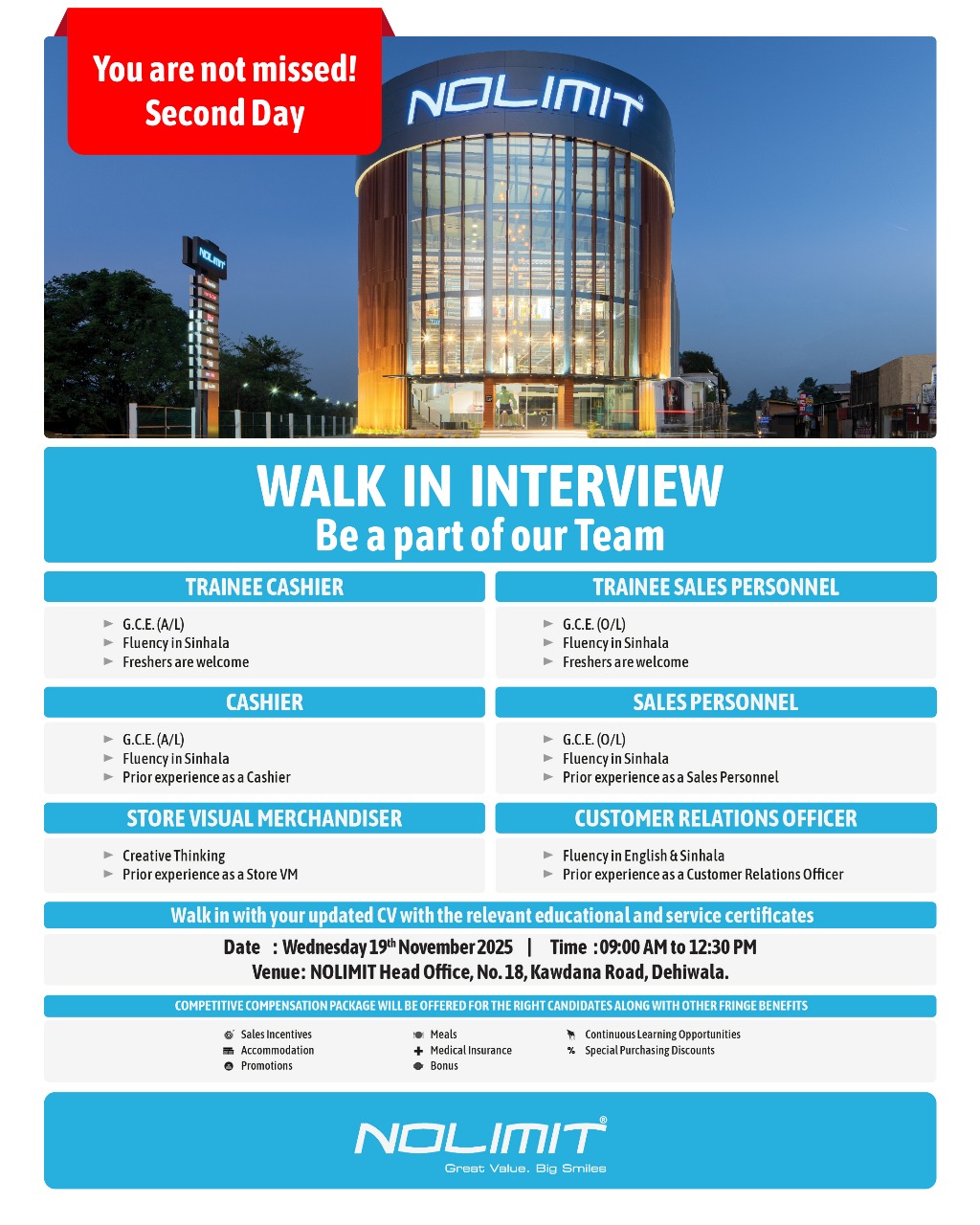 NOLIMIT Vacancies 2026 E