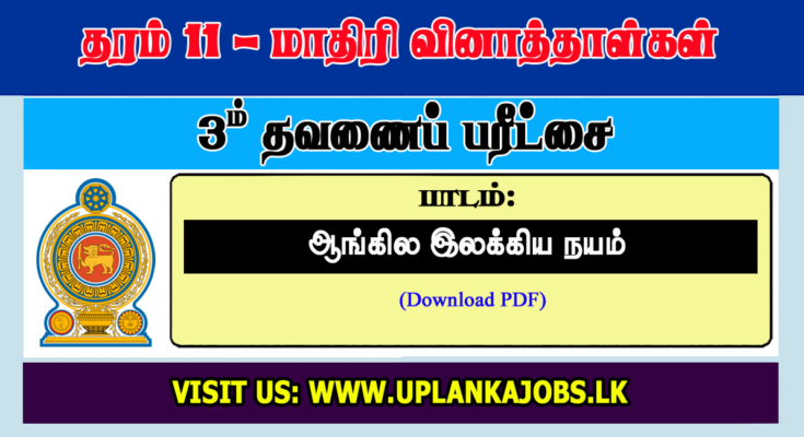 Grade 11 English Lit Third Term Exam Paper