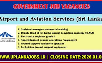 Sri Lanka Airport Vacancies 2025
