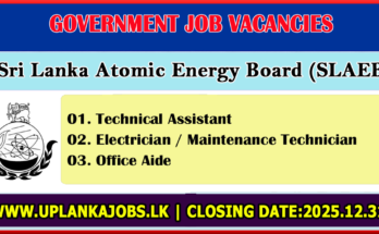Sri Lanka Atomic Energy Board Vacancies 2025