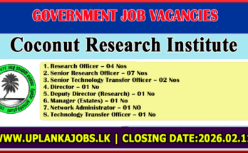 Coconut Research Institute Vacancies 2026