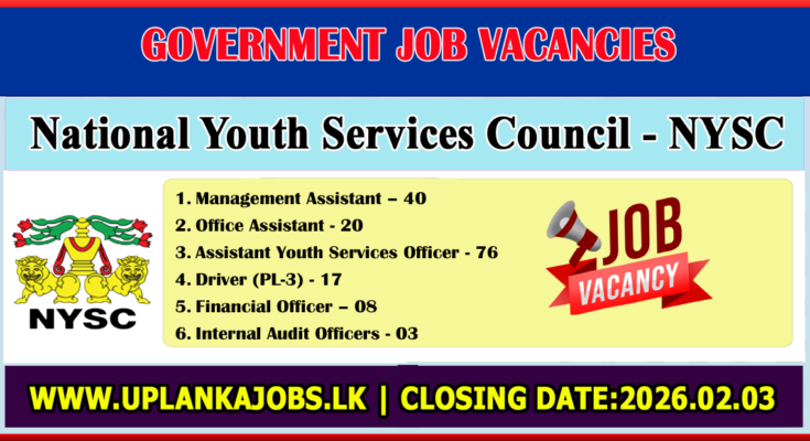 National Youth Services Council Vacancies 2026