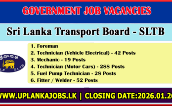 SLTB Job Vacancies 2026