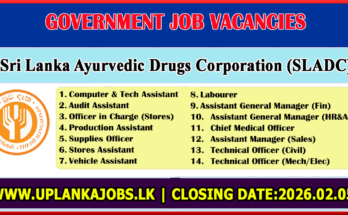Sri Lanka Ayurvedic Drugs Corporation Vacancies 2026