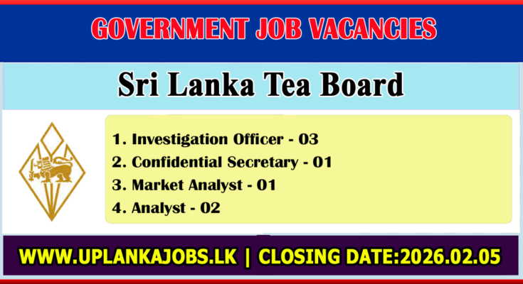 Sri Lanka Tea Board Vacancies 2026