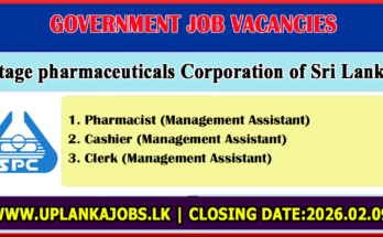 Stage pharmaceuticals Corporation of Sri Lanka Vacancies 2026