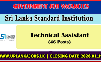 Technical Assistant - Sri Lanka Standard Institution
