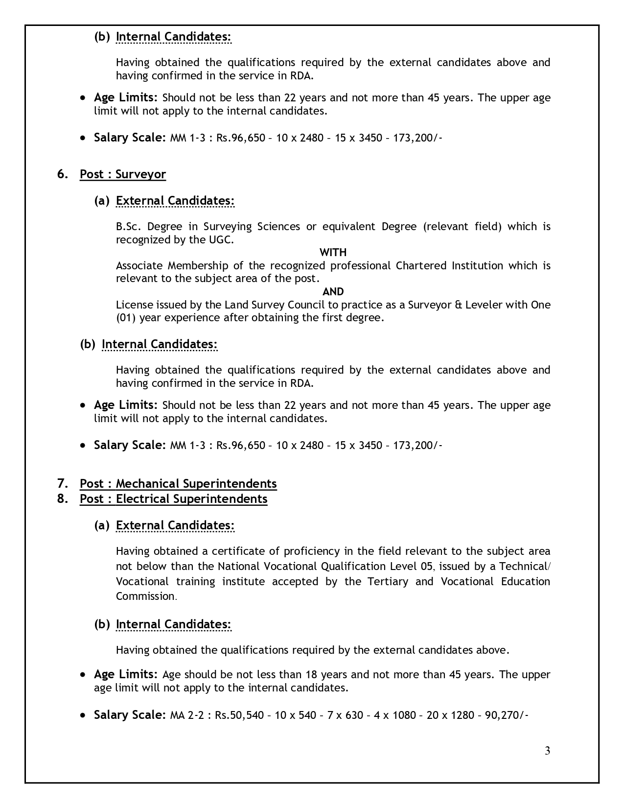Road Development Authority Vacancies