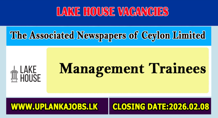 Management Trainee – Lake House Vacancies 2026