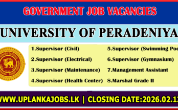 University of peradeniya Vacancies 2026