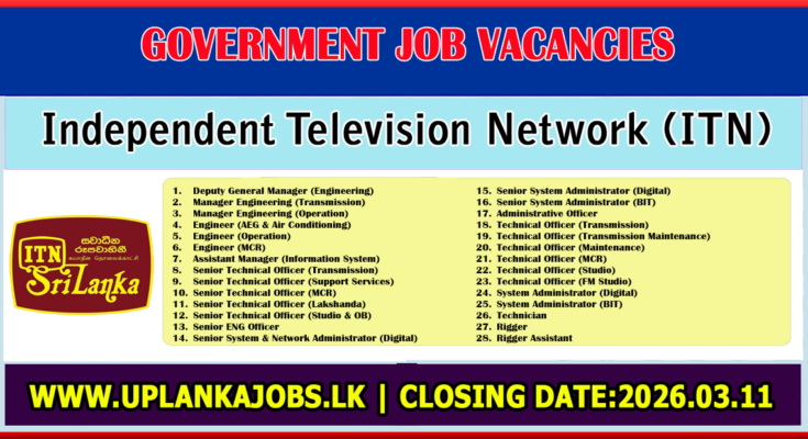 Independent Television Network (ITN) Vacancies 2026