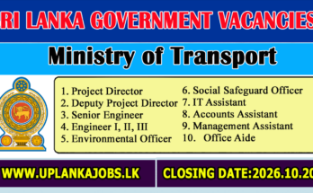 Ministry of Transport Highways Vacancies