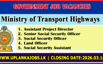 Ministry of Transport Vacancies 2026