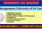 Sabaragamuwa University of Sri Lanka Vacancies 2026