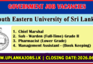 South Eastern University of Sri Lanka Vacancies 2026