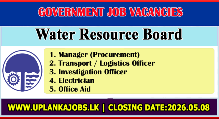 Water Resource Board Vacancies 2026