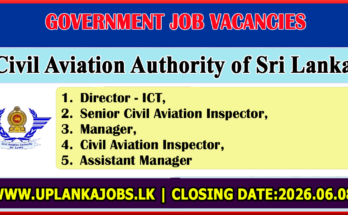 Civil Aviation Authority of Sri Lanka Vacancies 2026