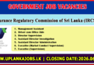Insurance Regulatory Commission of Sri Lanka Vacancies 2026