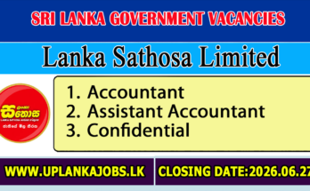 Lanka Sathosa Vacancies 2026