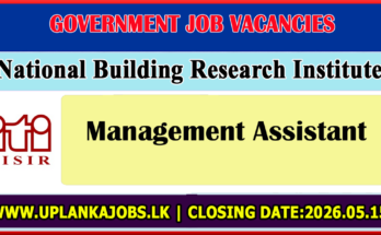 Management Assistant National Building Research Institute