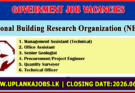 National Building Research Organization (NBRI) Vacancies 2026
