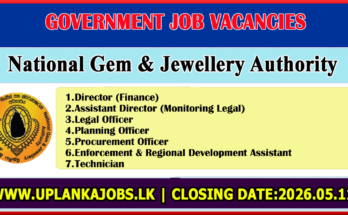 National Gem & Jewellery Authority Vacancies 2026