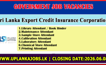 Sri Lanka Standards Institute Vacancies 2026