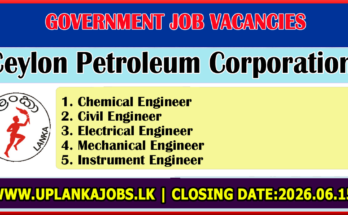 Ceylon Petroleum Corporation Vacancies 2026