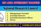 National Research Council Vacancies 2026