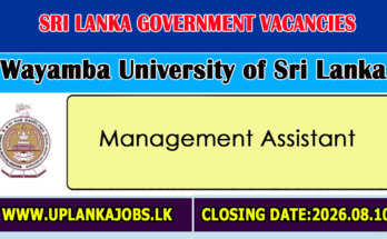 Management Assistant - Wayamba University of Sri Lanka